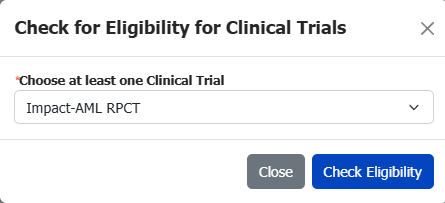 Check for eligibility for Impact-AML RPCT