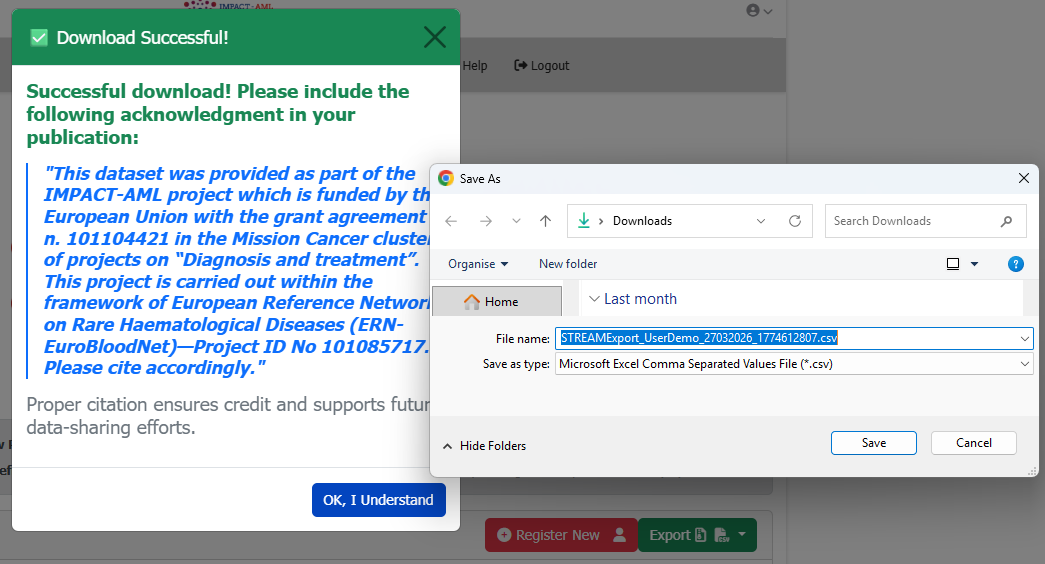 Patient registration page