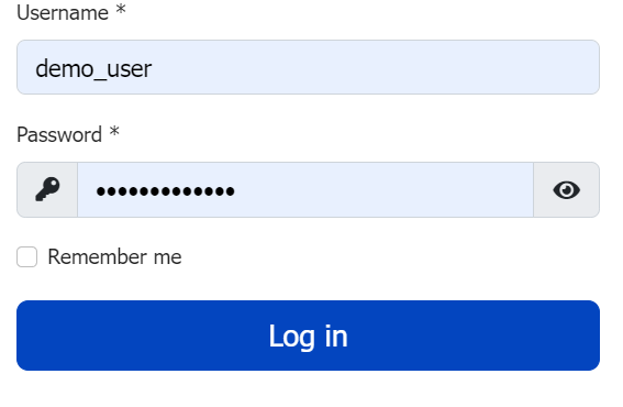 Logging in